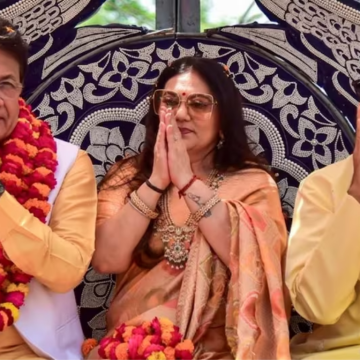 अरुण गोविल, दीपिका चिखलिया और सुनील लहरी प्रयागराज में दिखे एक साथ, कलश यात्रा में उमड़ी भारी भीड़